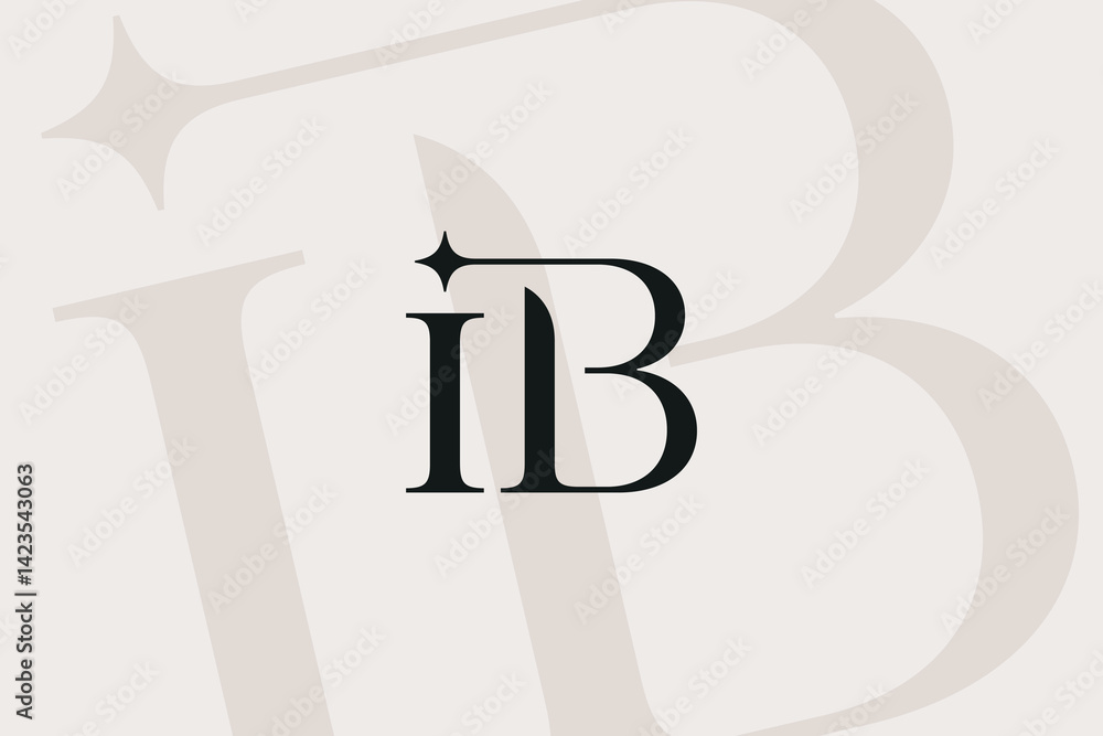 IB or BI letter logo icon design. Classic style luxury initials monogram. IB or BI letter logo icon design. Classic style luxury initials monogram.