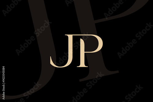 JP or PJ letter logo icon design. Classic style luxury initials monogram.