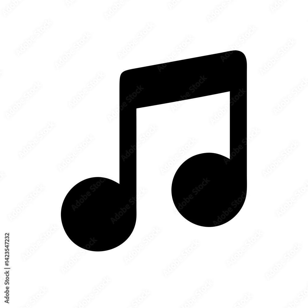 music note icon on transparent background flat vector icon for apps and websites music note icon on transparent background flat vector icon for apps and websites
