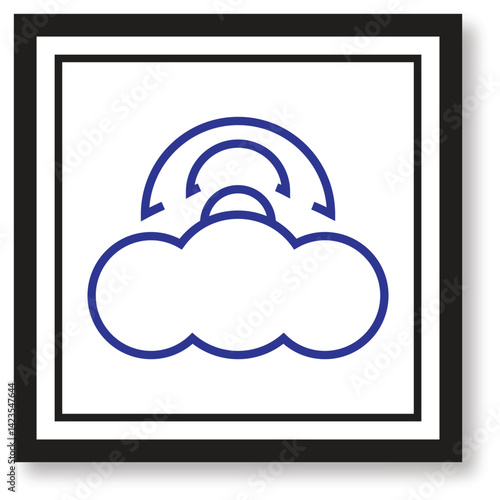 Cloud with Rainbow Icon, Weather and Hope Graphic