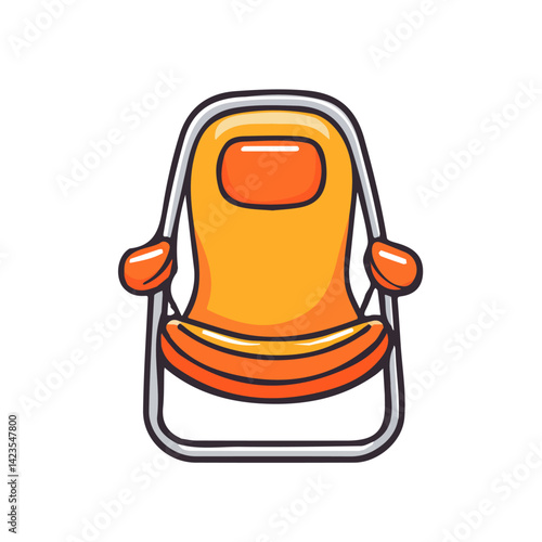  A Very Simple flat 2D icon of a Collection of baby bouncer illustration isolated on a transparent background, vector, flat design, animation design, vector, simple flat 2D icon, eps