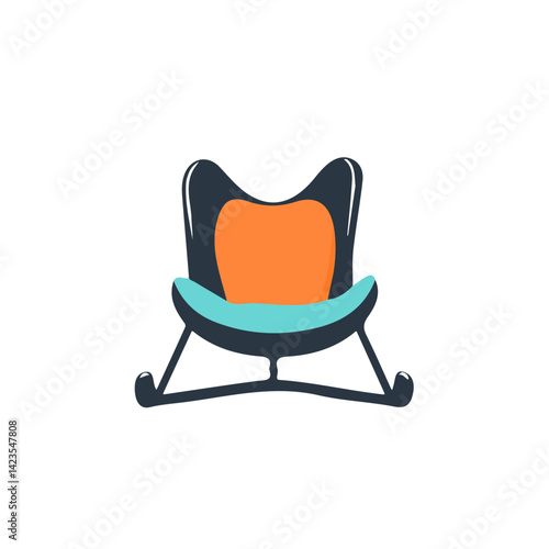 My Very Simple flat 2D icon of a Collection of baby bouncer icon elements isolated on a transparent background, vector, flat design, simple flat 2D icon, eps format