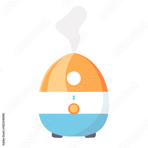 My Simple flat 2D illustration baby humidifier isolated on a transparent background, vector, EPS, flat design, animation design, simple flat 2D icon, clipart