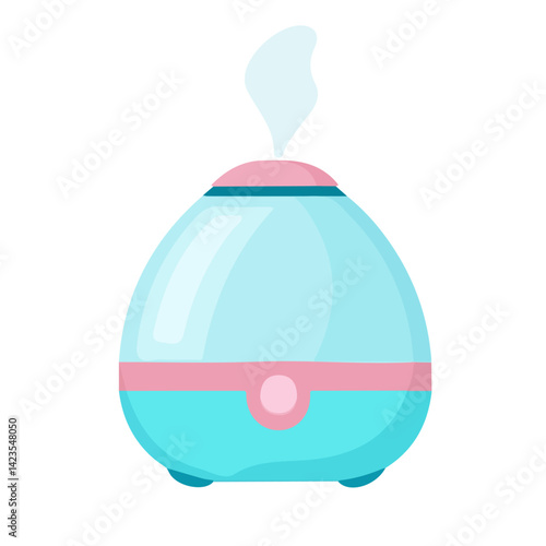  A Very Simple flat 2D icon of a Collection of baby humidifier illustration isolated on a transparent background, vector, flat design, animation design, vector, simple flat 2D icon, eps