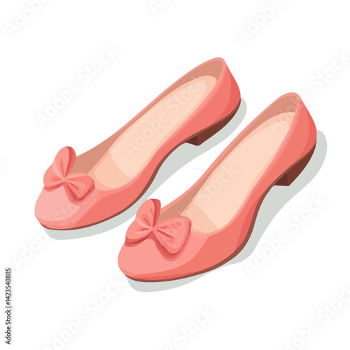  A Very Simple flat 2D icon of a Collection of ballet flats isolated on a transparent background, vector, flat design, animation design, vector, simple flat 2D icon, eps