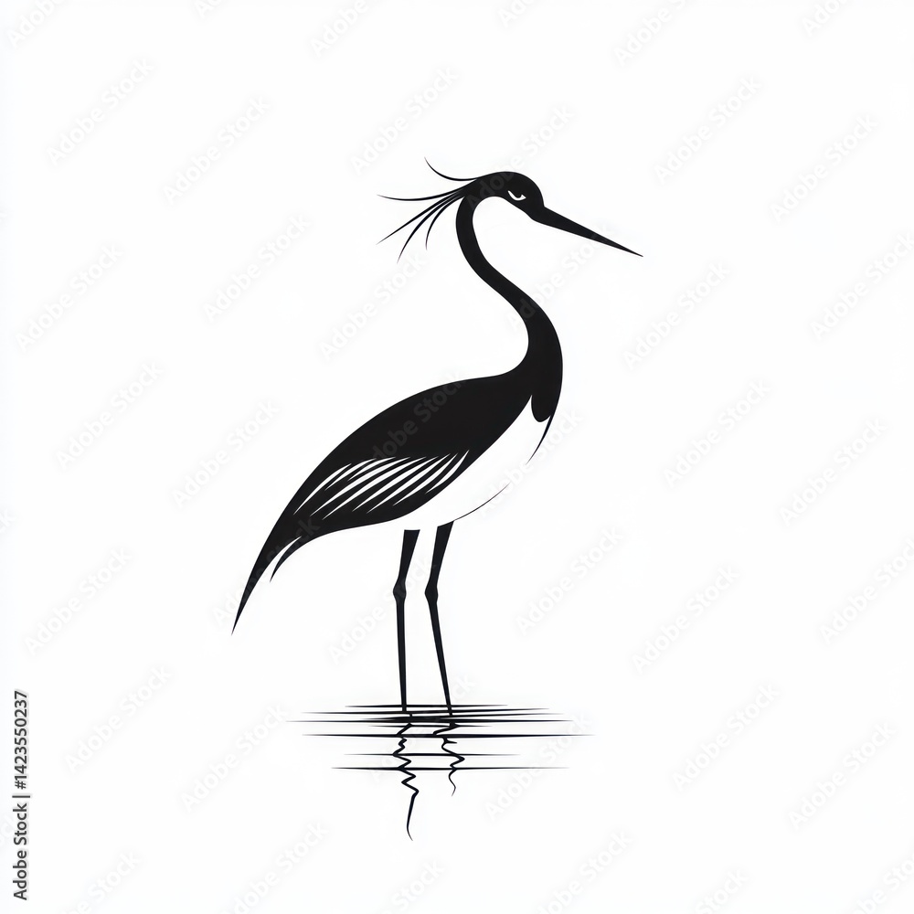 Fototapeta premium Heron Silhouette