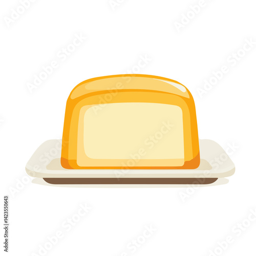 My Simple flat 2D illustration butter dish set collection isolated on a transparent background, vector, EPS, flat design, animation design, simple flat 2D icon, clipart