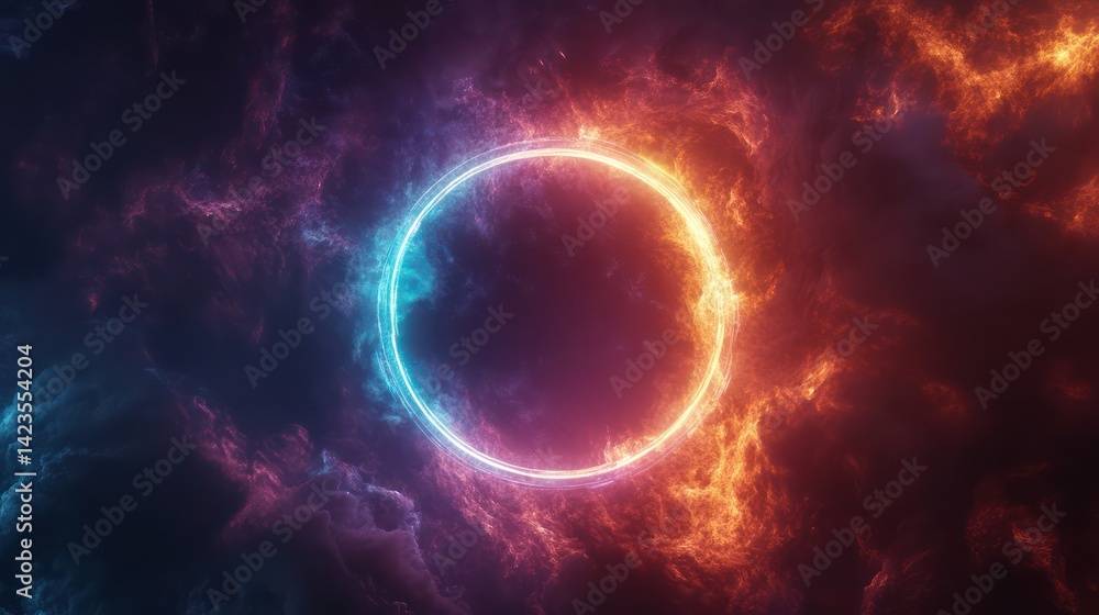 Glowing circle abstract background Glowing circle abstract background