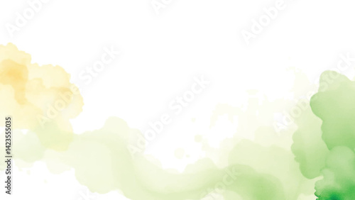 Indian abstract tricolour watercolor background orange, green, vector file