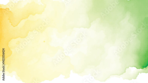 Indian abstract tricolour watercolor background orange, green, vector file