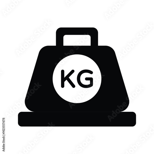 An editable glyph style icon showing weight tool