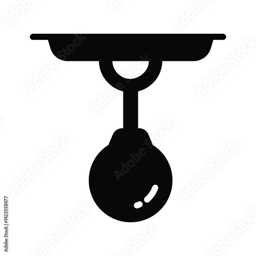 Get a sight of this glyph icon of ball experiment