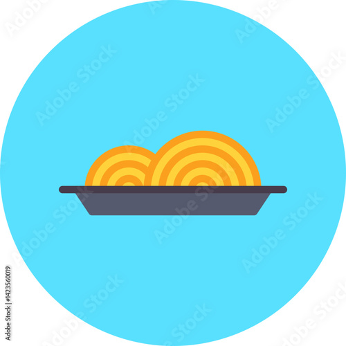 Fettucini Alfredo icon vector illustration