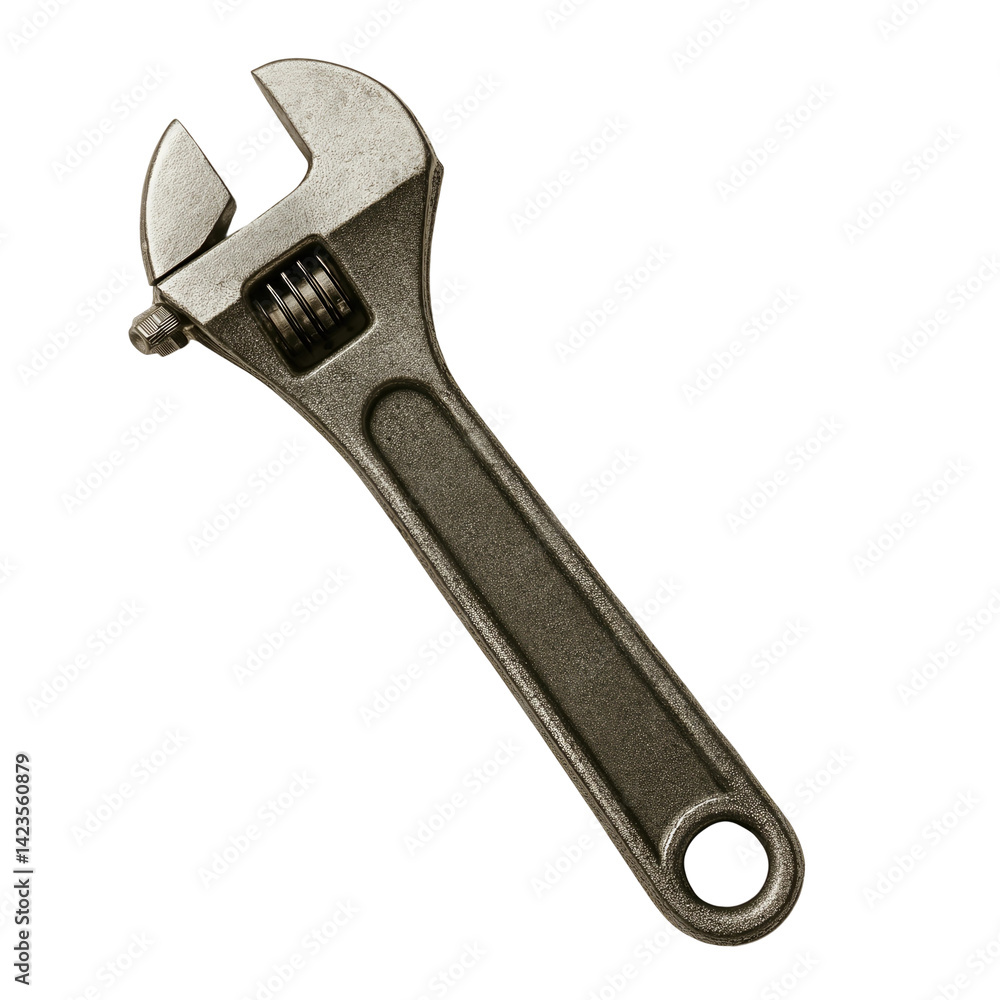 Adjustable Wrench on White Background Adjustable Wrench on White Background