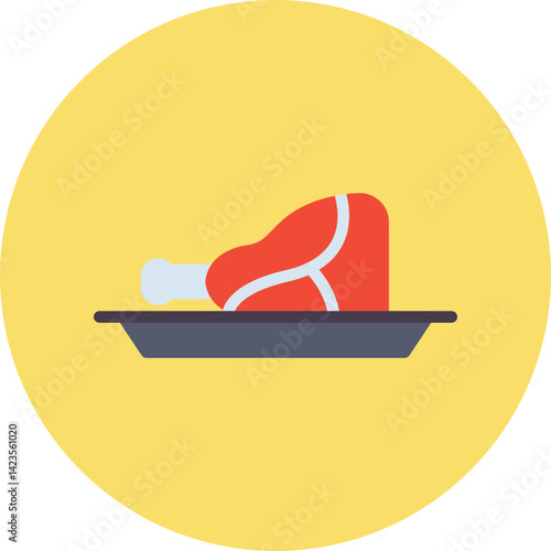 Veal Cutlet icon vector illustration