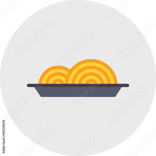 Fettucini Alfredo icon vector illustration