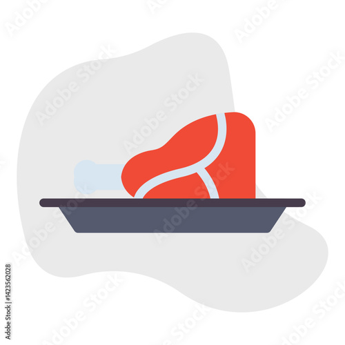 Veal Cutlet icon vector illustration