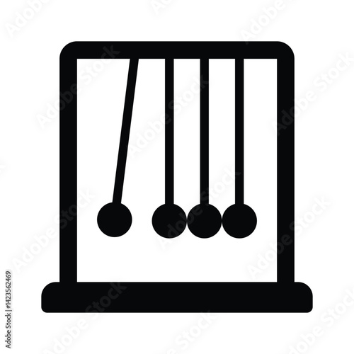 Visually appealing icon of pendulum designed in glyph style