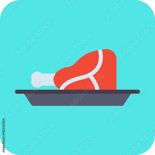 Veal Cutlet icon vector illustration