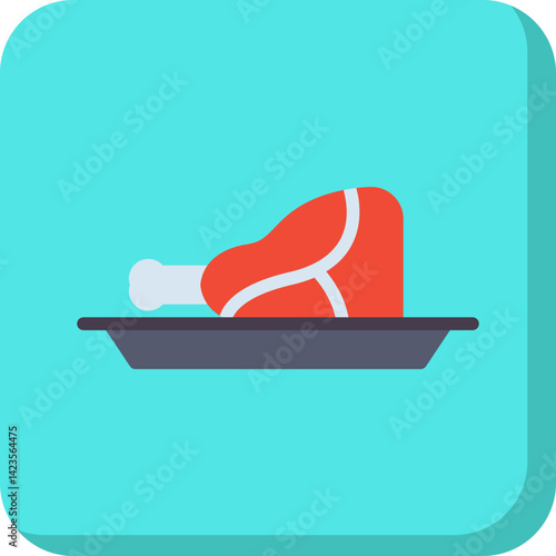 Veal Cutlet icon vector illustration
