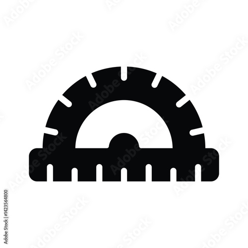 Get a sight of this glyph style icon of protractor