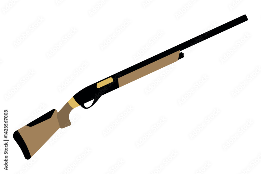 Shotgun Isolated Vector Illustration. Ideal for graphic design projects Shotgun Isolated Vector Illustration. Ideal for graphic design projects