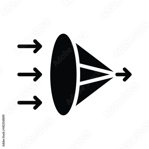 Check this amazing glyph style icon of convex lens