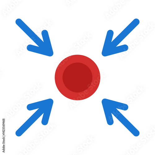 Epicenter flat icon