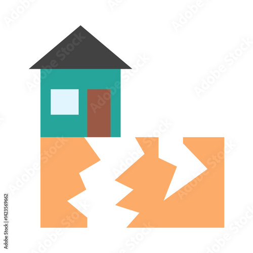Earthquake flat icon