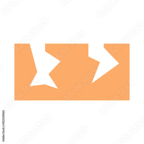 Earthquake flat icon