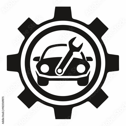 Car repair, automotive service icon
