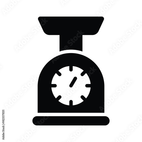 Here is a glyph style icon of weight scale