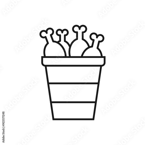 Chicken Drumstick icon isolated on white background