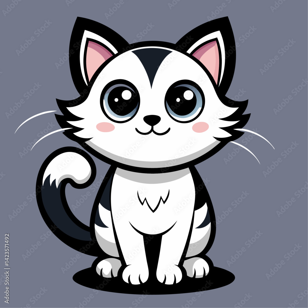 Obraz premium Cute cartoon cat