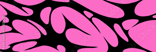 Y2k aesthetic sigilism pattern wallpaper. Neo tribal shape on pink background. Trendy design template.