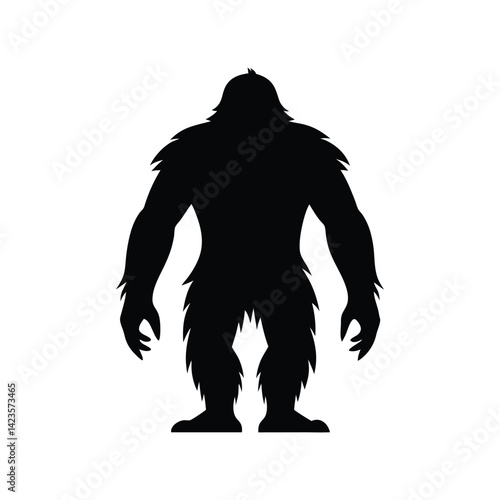 bigfoot silhouette isolated symbol