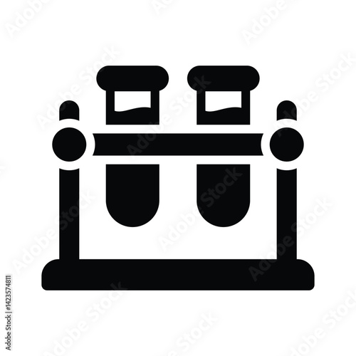 An editable glyph style icon of lab stand