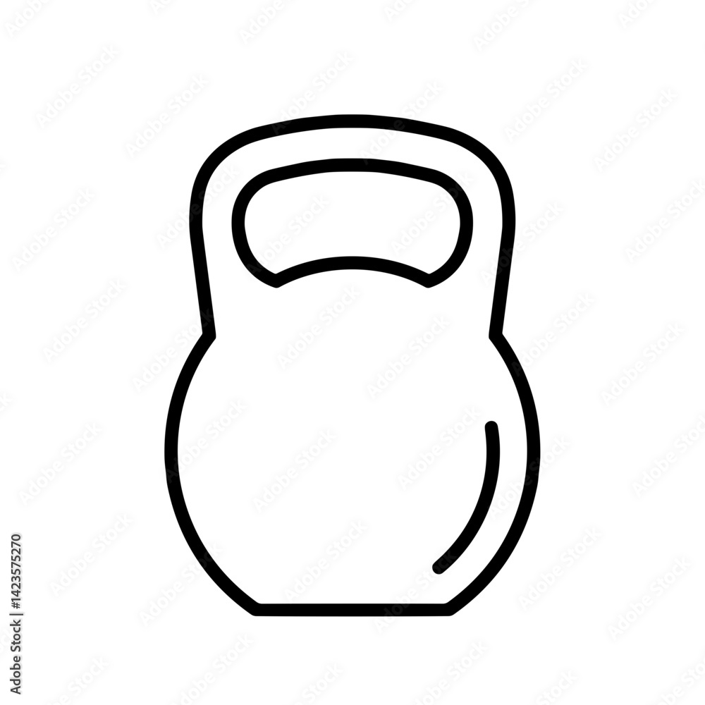 Fototapeta premium Kettlebell icon on a white background for strength training
