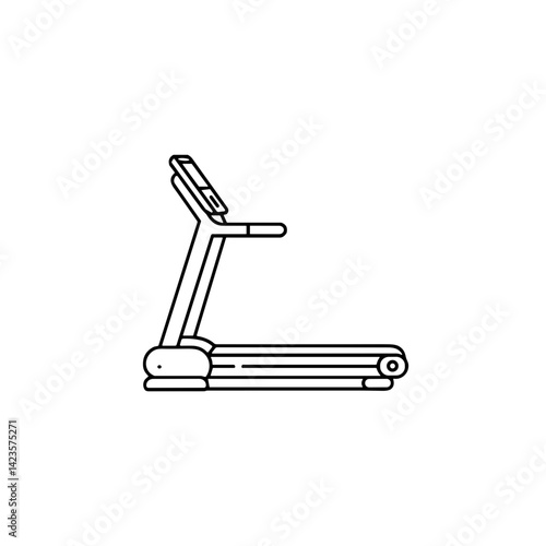 Treadmill icon for cardio exercise on a white background