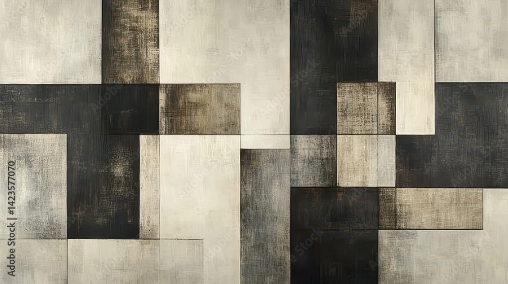 Modern cubist wallpaper with gray bronze tones and smooth background Modern cubist wallpaper with gray bronze tones and smooth background