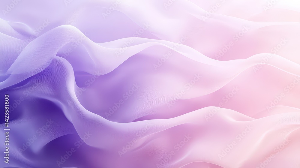Fototapeta premium Pale purple fades to silver on a clean silk-textured wallpaper