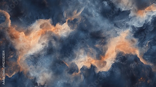 Wallpaper Mural Soft embers fading into night blue on a wallpaper Torontodigital.ca