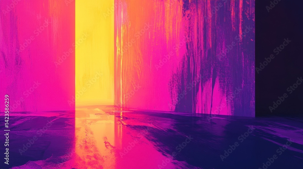 Fototapeta premium Luminous Fauvist background with dynamic color movement