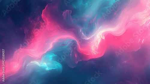 Glowing vaporwave background with surreal smooth gradients
