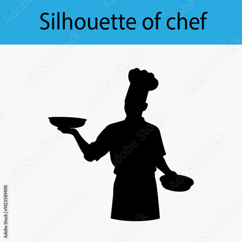 Silhouette of chef 