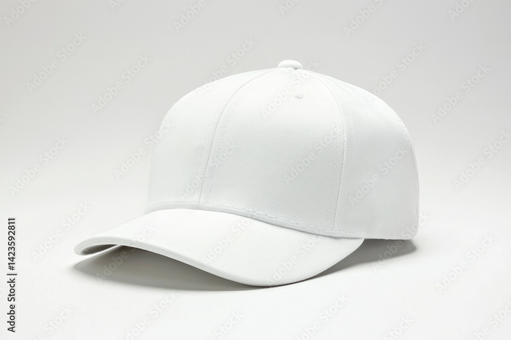 Plain white baseball cap Plain white baseball cap