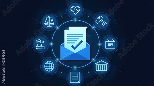 Regulation Compliance financial control technology concept. Compliance rules. Law regulation policy. Vector illustration