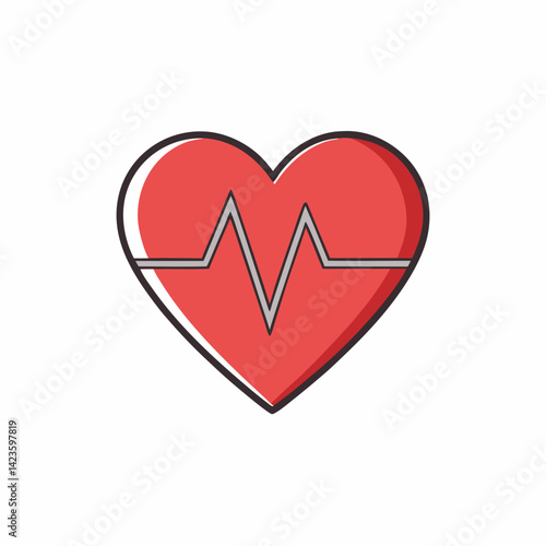 heart and heartbeat symbol
