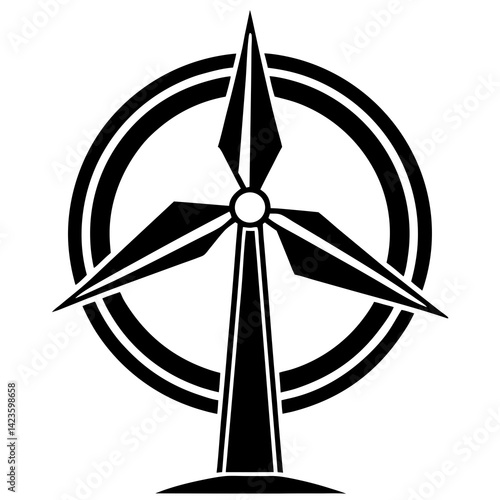wind turbine vector illustration