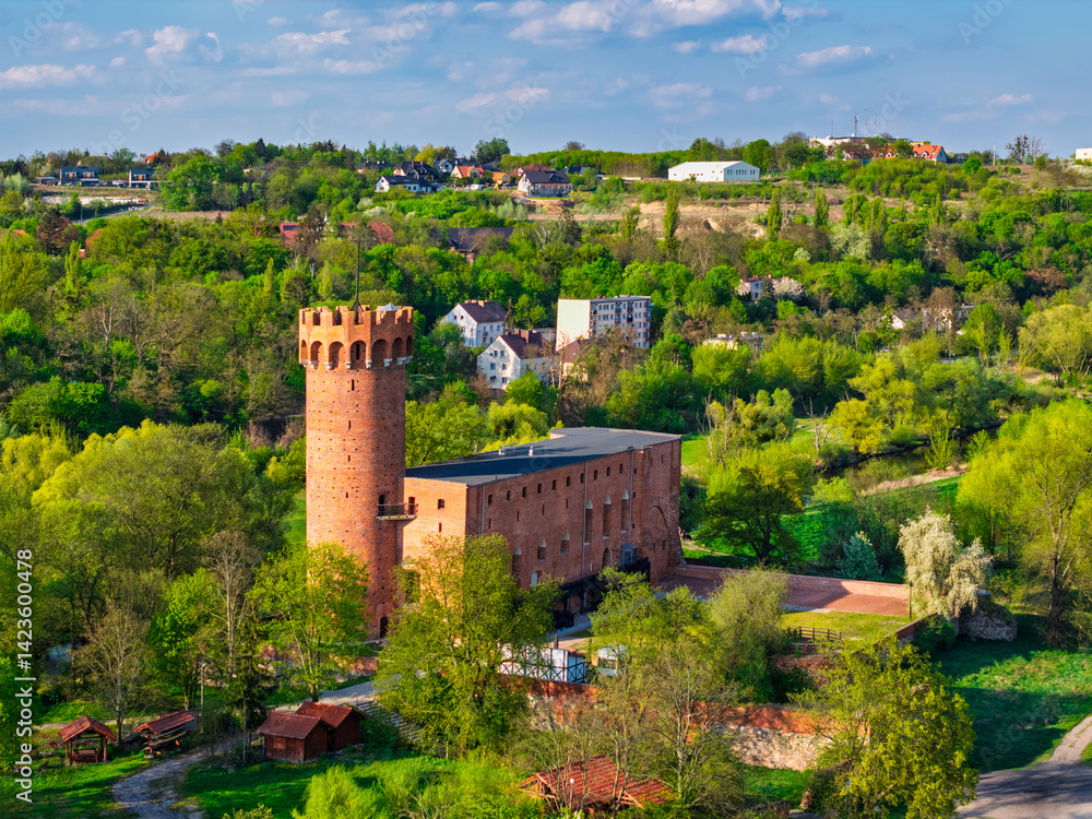 Teutonic Castle at the Wda river in Swiecie, Poland.